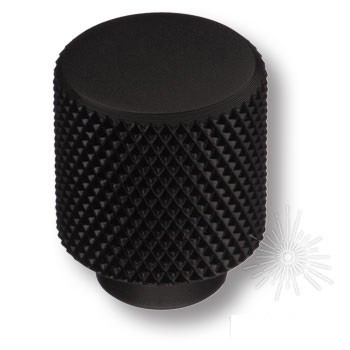 Ручка кнопка 1965 0008 AL6, материал Алюминий, цвет Чёрный, отделка Черный, 25*d=20 мм