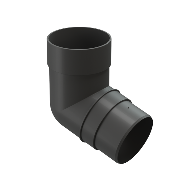 Колено 72˚ для водосточной трубы Docke Premium, цвет Графит