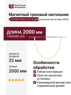 Магнитный трековый светильник FLEX R25 SPACE 25.27 B 2000