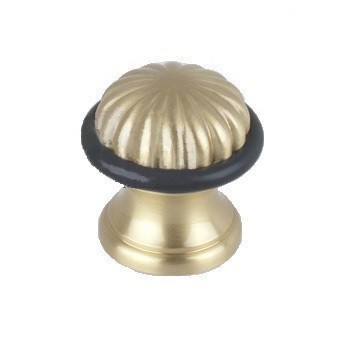 Ограничител напольный С52000S SATIN BRASS, материал Латунь, отделка Латунь, 41*41 мм