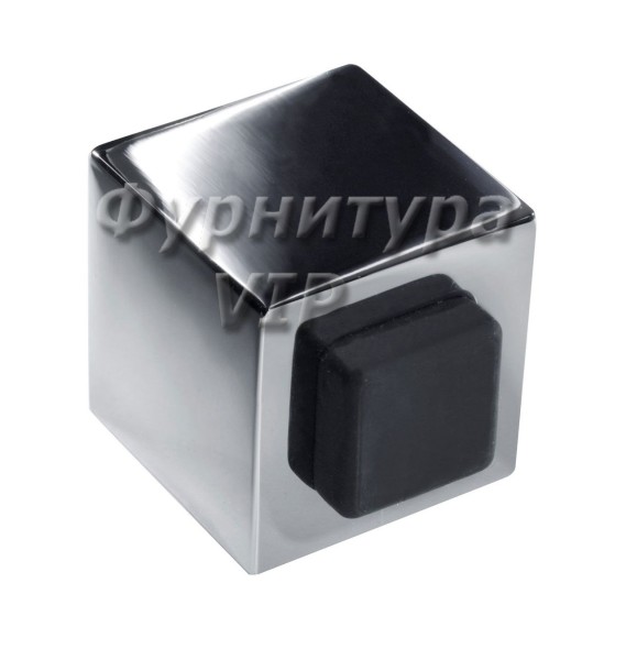 Ограничитель напольный CUBE 319 CR, материал Латунь, отделка Хром, 30*35*30 мм
