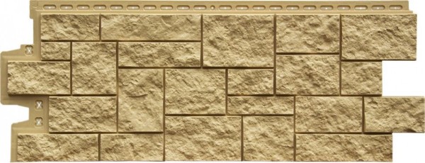 Фасадная панель Grand Line, Дикий камень Классик, Песочный