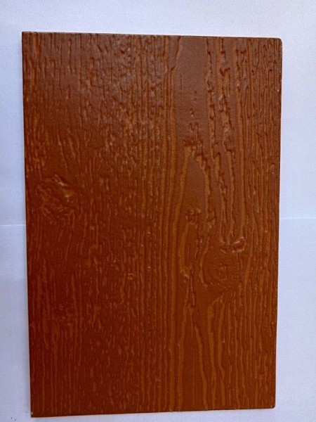 Фиброцементный сайдинг Latonit в цвете Красное дерево (RAL 8001/8008)