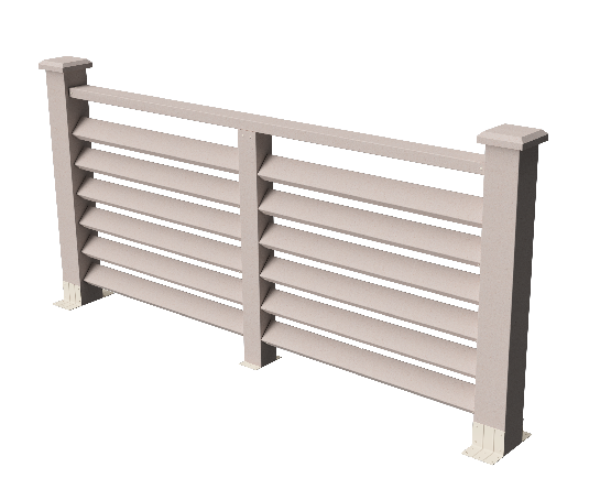 Декоративное ограждение из ДПК GRINDERDECO Босфор в цвете выбеленый дуб