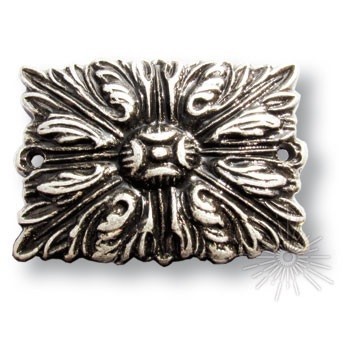 Накладка декоративная 15.709.00.16, материал Замак, отделка Серебро, 5*27*37 мм