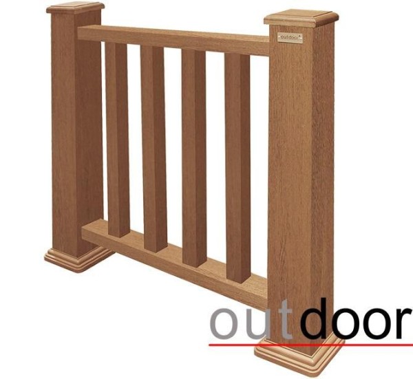 Ограждение из ДПК Outdoor Классик 3D STORM дубовый.