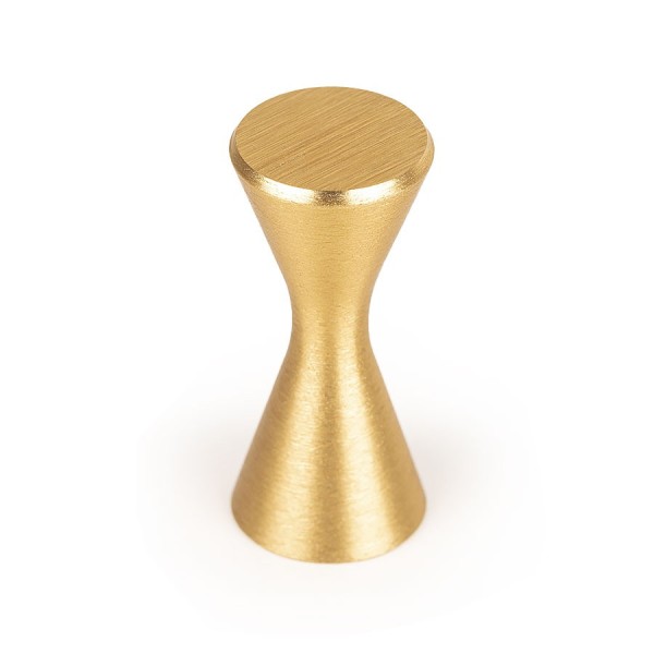 Ручка кнопка DIABOLO 0497014L291, материал Замак, отделка Золото, 31*d=14 мм