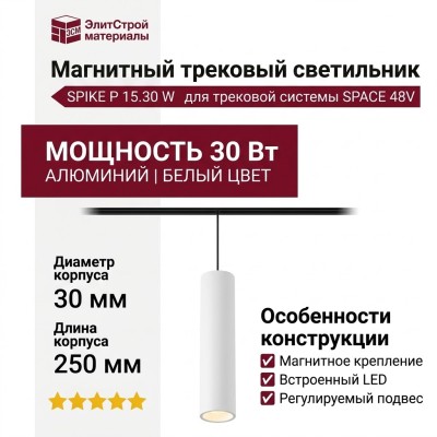 Магнитный трековый светильник SPIKE P 15.30 W