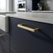 Ручка скоба SYSTEM SY4704 0128 BB, материал Замак, отделка Золото, 136*40*30 мм