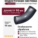 Колено трубы Grand Line, Серый цвет (RAL 7024)