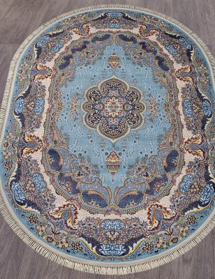 Ковер Aravia 6807 blue овал