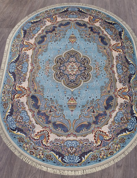 Ковер Aravia 6807 blue овал