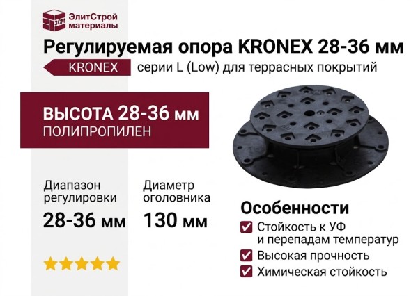 Регулируемая опора KRONEX 28-36 мм
