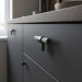 Ручка кнопка SYSTEM SY8990 0008 BBN-BBN, материал Алюминий, отделка Титан, 60*16*35 мм