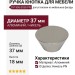 Ручка кнопка SY1906 0038 PN, материал Алюминий, отделка Никель, 18*d=37 мм