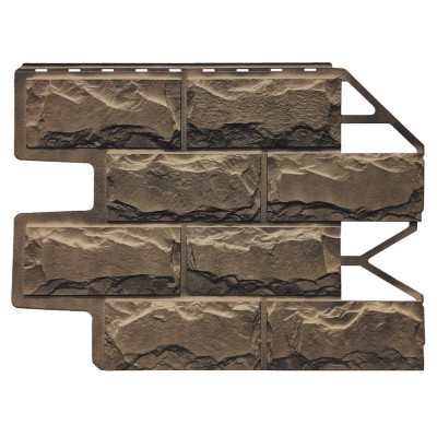 Фасадная панель FineBer, Блок, Цвет: бежево-коричневый