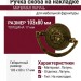 Ручка скоба на накладке  10.102.02, материал Латунь, отделка Латунь, 103*80*17 мм