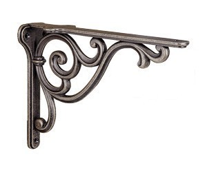 Менсолодержатель для деревянных полок WRM.800.200.00AB, материал Металл, отделка Бронза, 200*140 мм