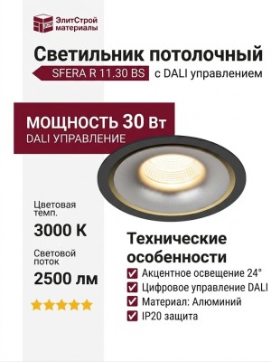 Светильник потолочный SFERA R 11.30 BS DALI