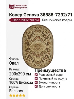 Ковер Genova 38388-7292/71 овал 200x290