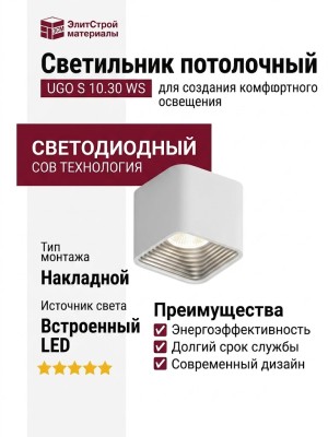 Светильник потолочный UGO S 10.30 WS