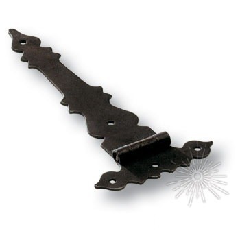 Петля карточная 3150-44, материал Замак, цвет Чёрный, отделка Черный, 152*80*2 мм