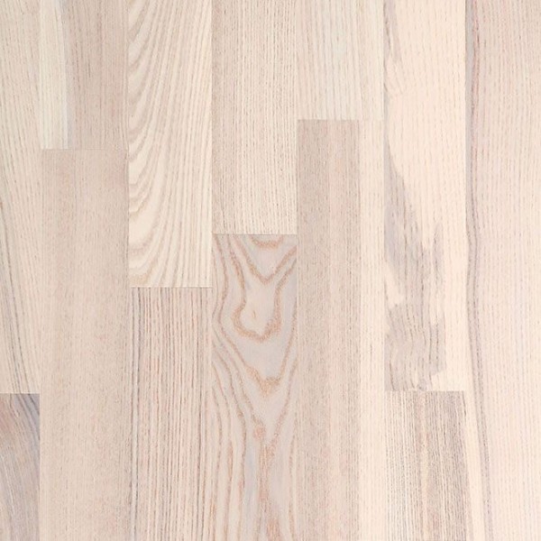 Паркетная доска Polarwood Ясень Ливинг белый матовый трехполосный