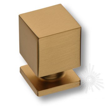 Ручка кнопка SYSTEM 1954 0014 GB, материал Алюминий, отделка Латунь, 14*14*14 мм