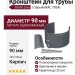 Кронштейн для трубы (для кирпичной стены), Grand Line, Серый (RAL 7024)