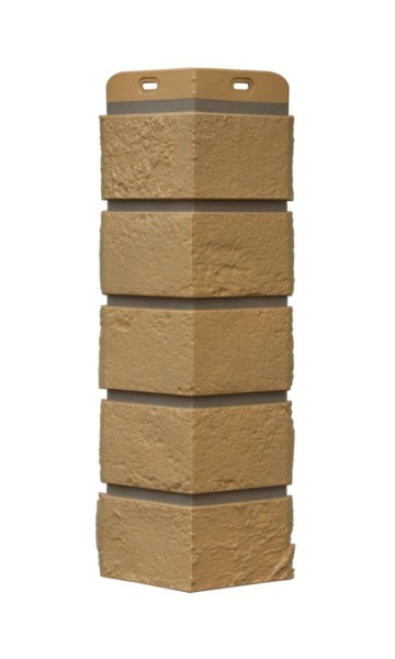 Угол Grand Line, Состаренный кирпич Design Plus, Цвет Солома (Тёмно-бежевый шов)