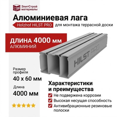 Алюминиевая лага Holzhof HILST JOIST PRO PREMIUM