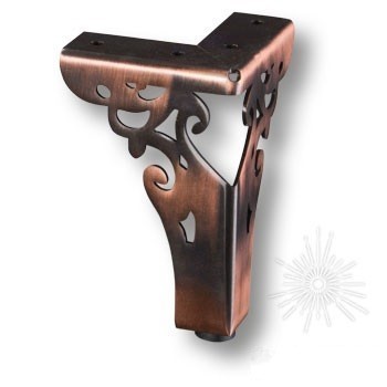 Опора мебельная KAX-4626-0110-A07, материал Сталь, отделка Медь, 110*70 мм