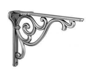 Менсолодержатель для деревянных полок WRM.800.200.00AN, материал Металл, отделка Серебро, 200*140 мм