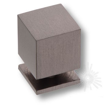 Ручка кнопка SYSTEM 1954 0018 BBN, материал Алюминий, отделка Титан, 18*18*18 мм