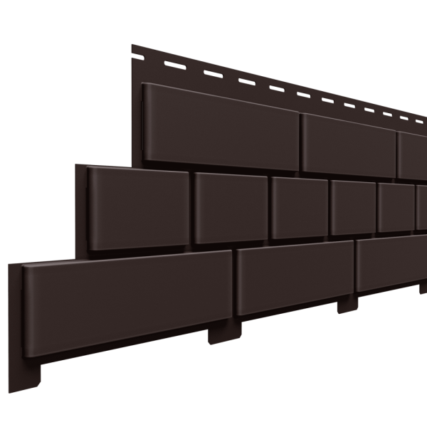 Фасадная панель Доломит, Коричневый кирпич с окраской.