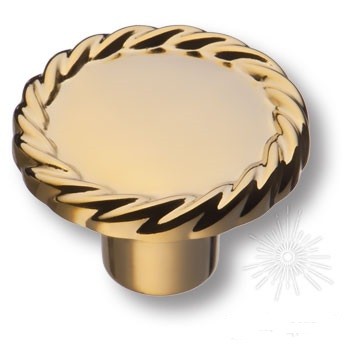 Ручка кнопка 8581-100, материал Замак, отделка Золото, 23*d=34 мм