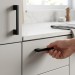 Ручка скоба Gamet UZ-819096-20, материал Замак, цвет Чёрный, отделка Черный, 128*9*28 мм