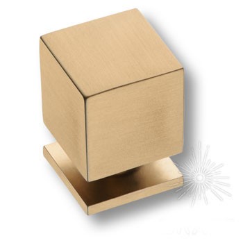 Ручка кнопка SYSTEM 1954 0018 GB, материал Алюминий, отделка Латунь, 18*18*18 мм