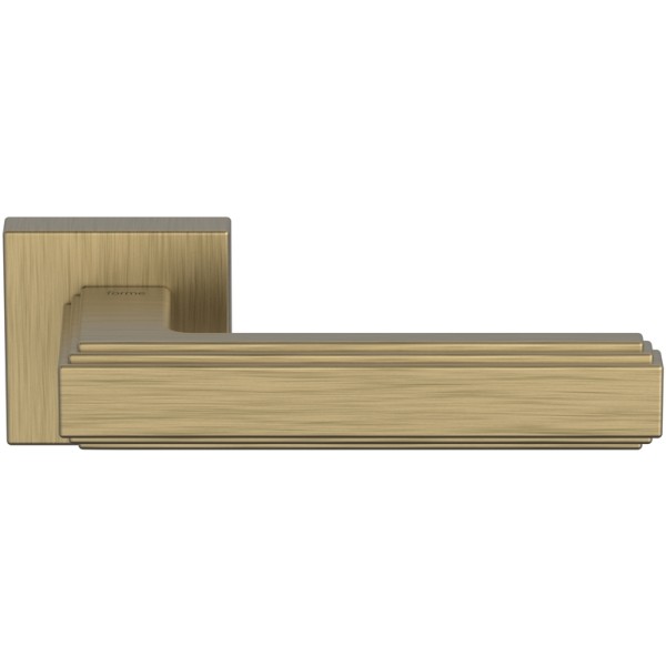 Дверная ручка на квадратной розетке 293 ALILA матовая бронза, материал Замак, отделка Бронза, 145*50*50 мм