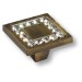 Ручка кнопка 0771-013-2, материал Латунь, отделка Бронза Кристаллы Swarovski, 30*30*22 мм